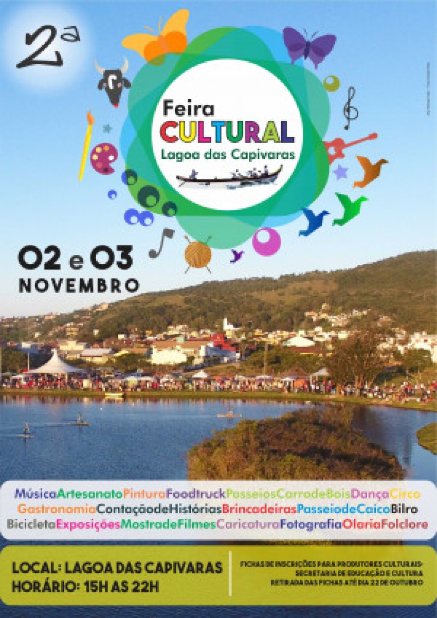 2ª edição da Feira Cultural na Lagoa das Capivaras acontece no feriado de 2 de novembro