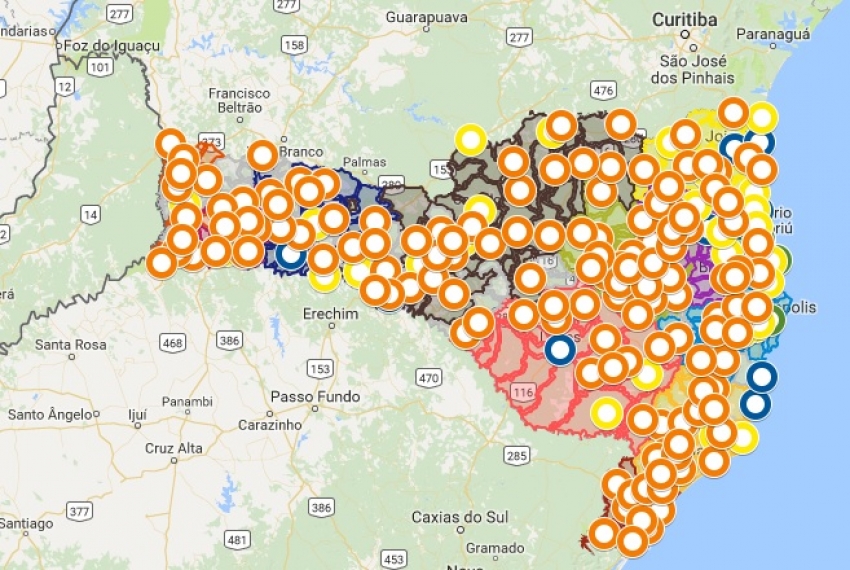 Mapa Digital Apresenta Categorização dos Municípios Turísticos de SC